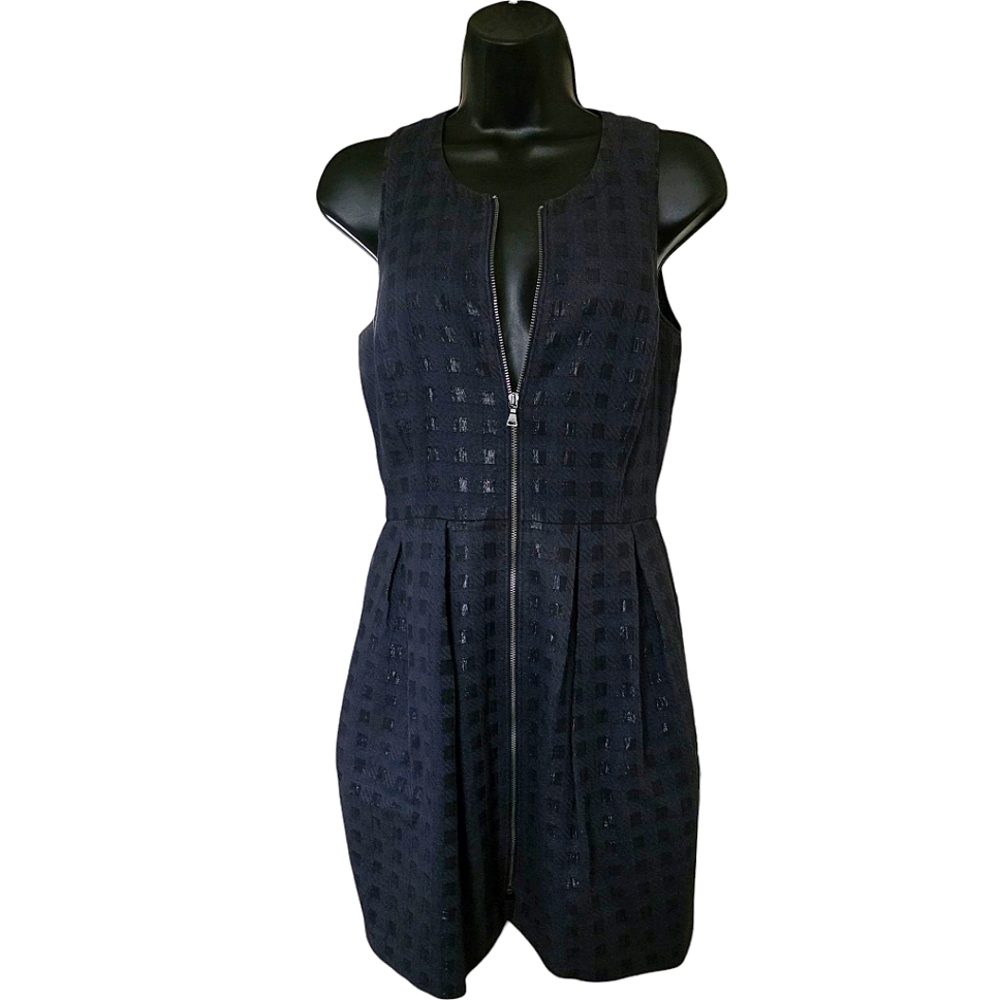 ❤️Club Monaco Navy Blue Square Textured Mini Dress☆
